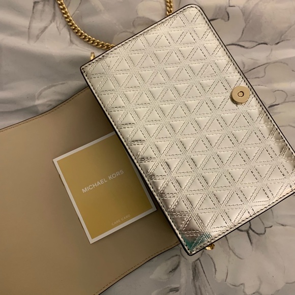 Michael Kors Gusset Crossbody/Clutch, Champagne - Picture 3 of 7